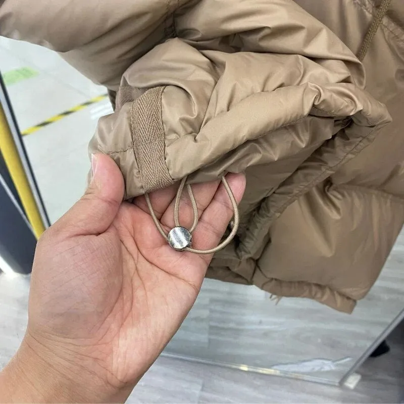 2023 New Down Jacket Women's Medium Long Hooded Large Loose Korean Thickened White Duck Down Winter Coat Down Jacket Women