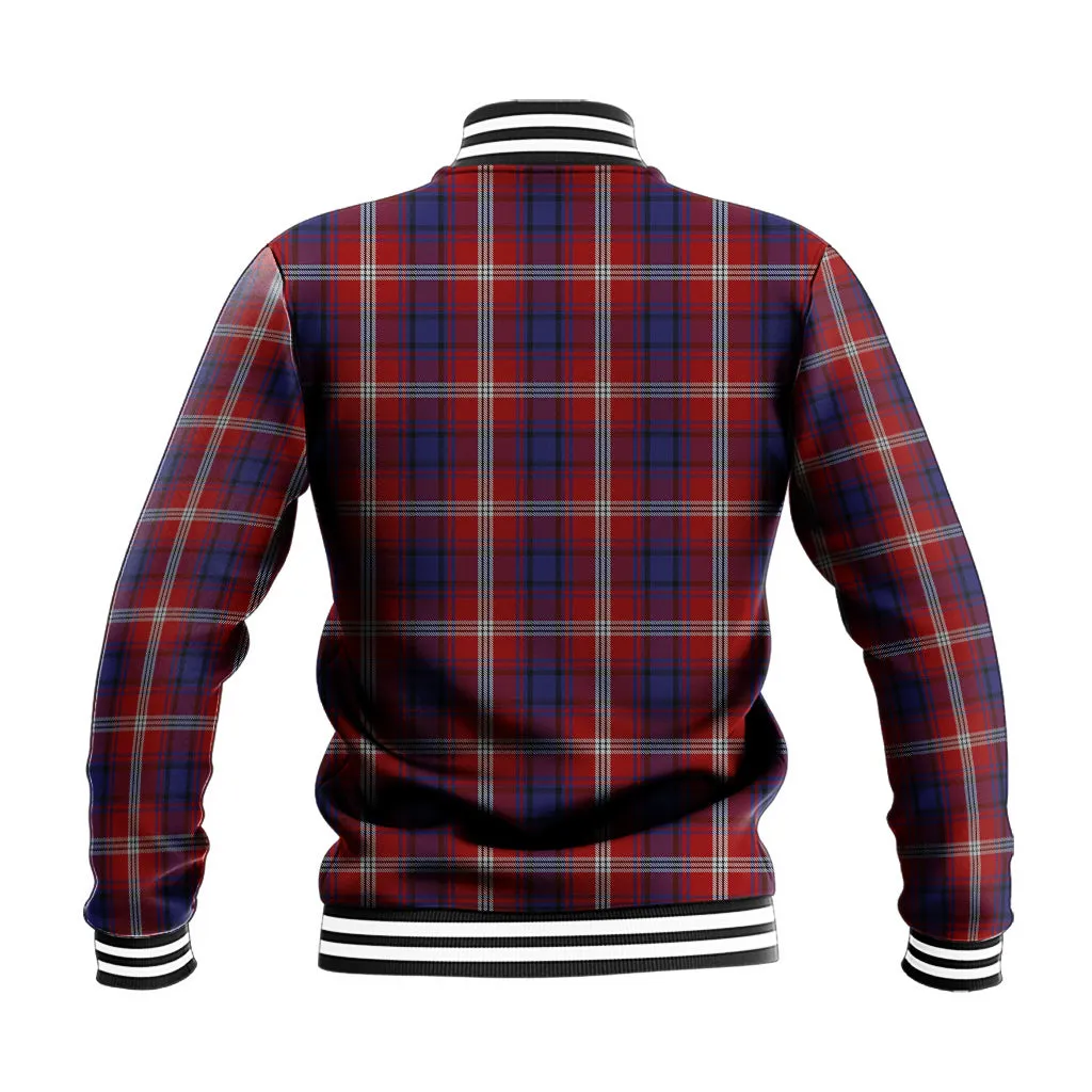 Ainslie Tartan Baseball Jacket with Family Crest