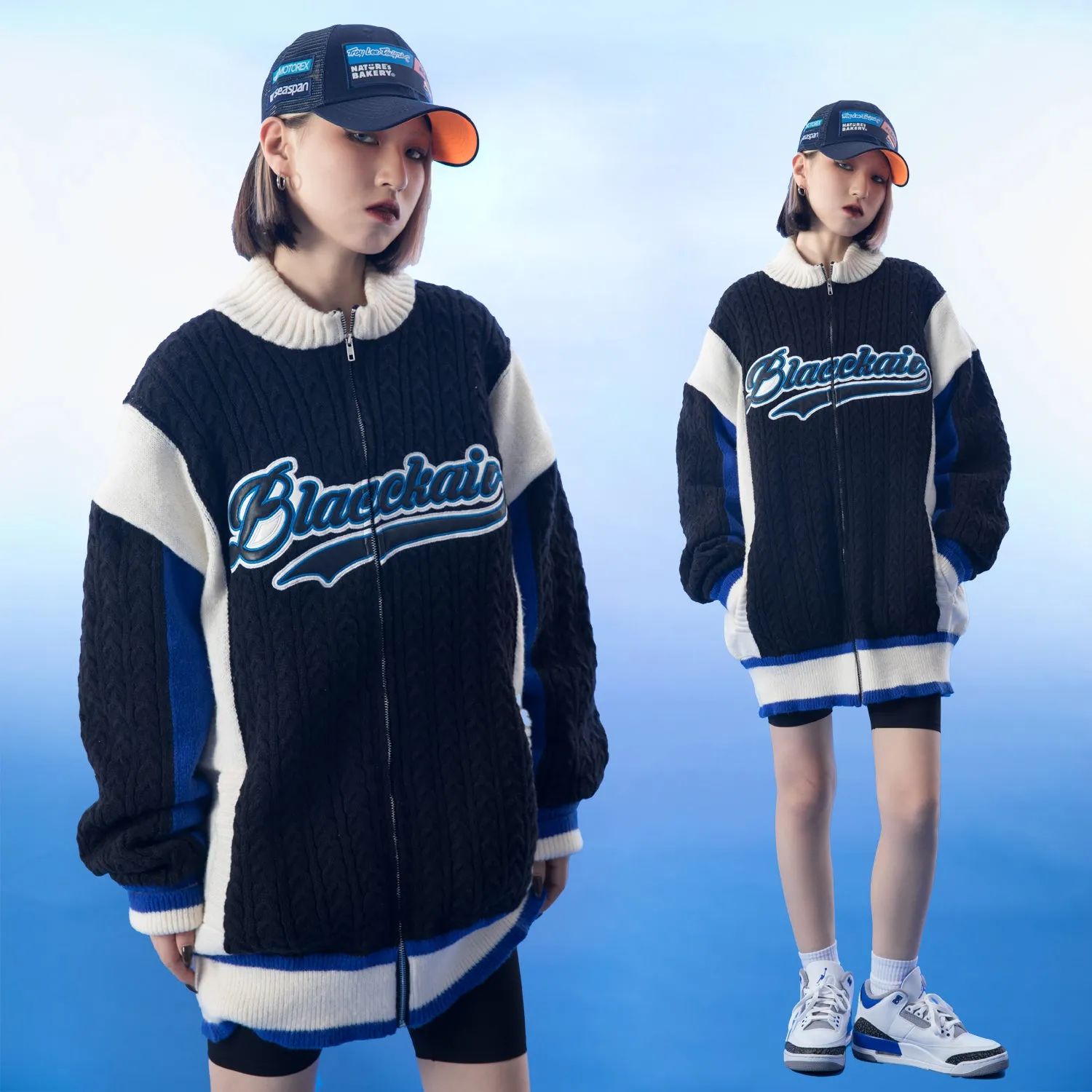 BASEBALL womens sweater jacket