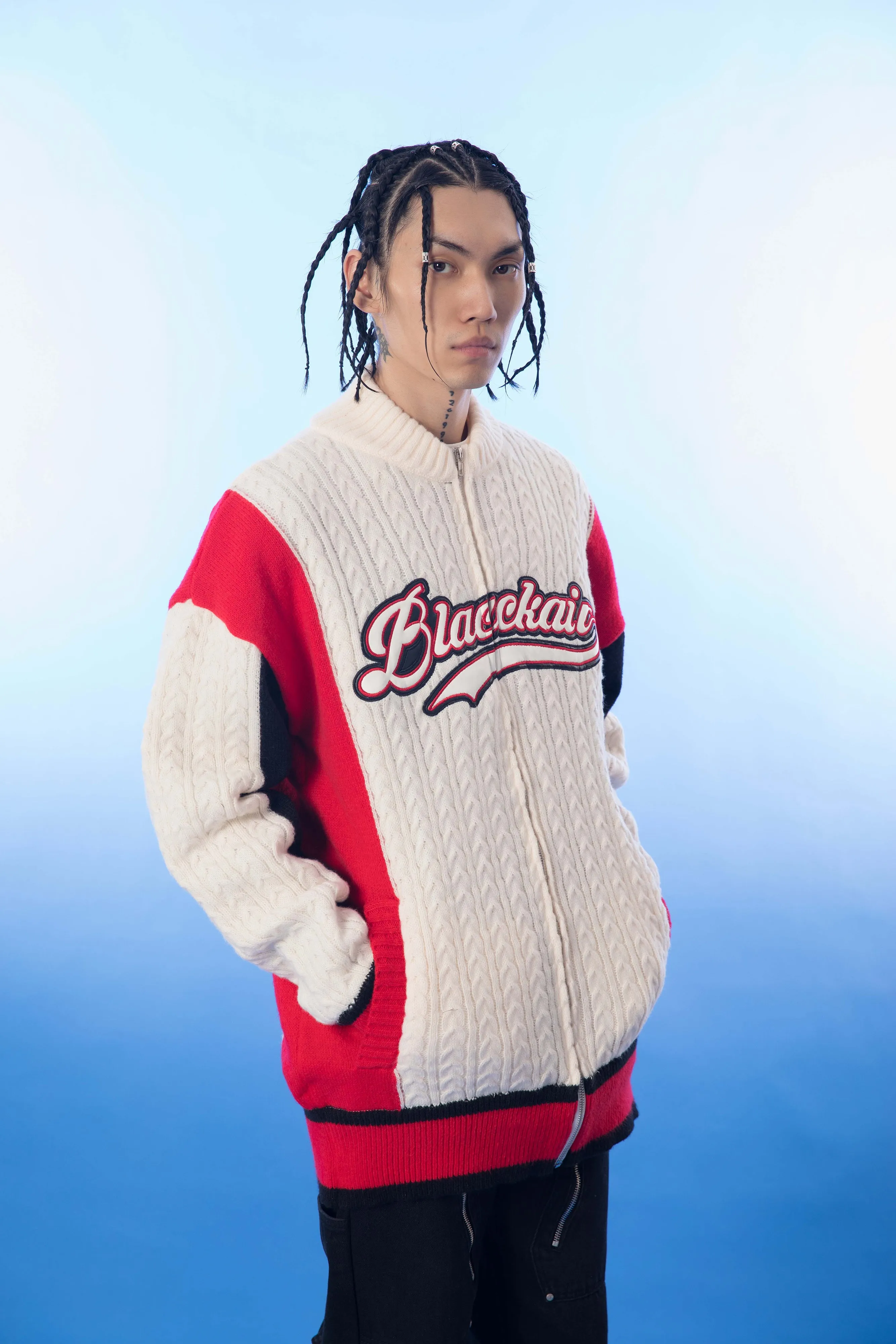 BASEBALL womens sweater jacket