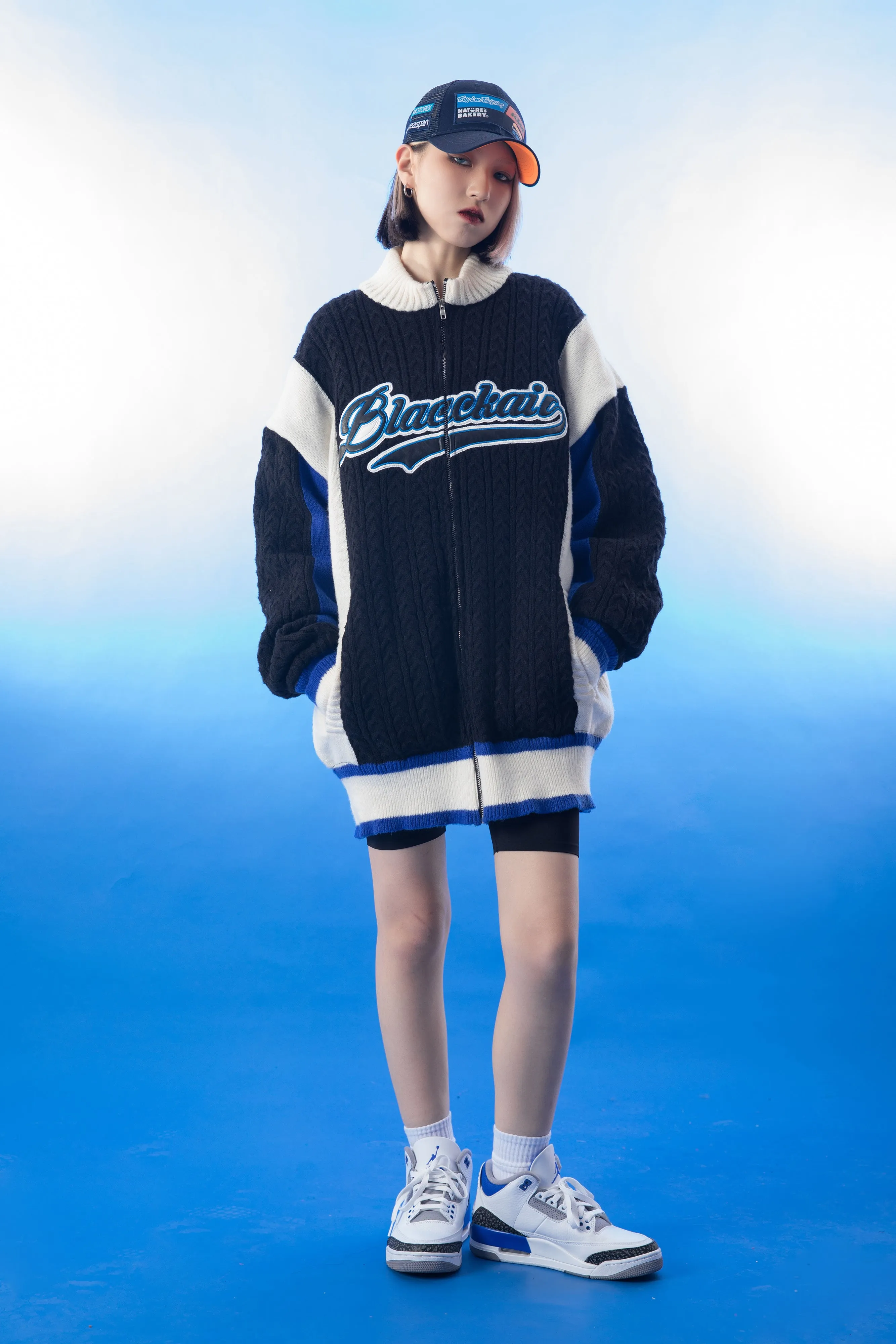 BASEBALL womens sweater jacket
