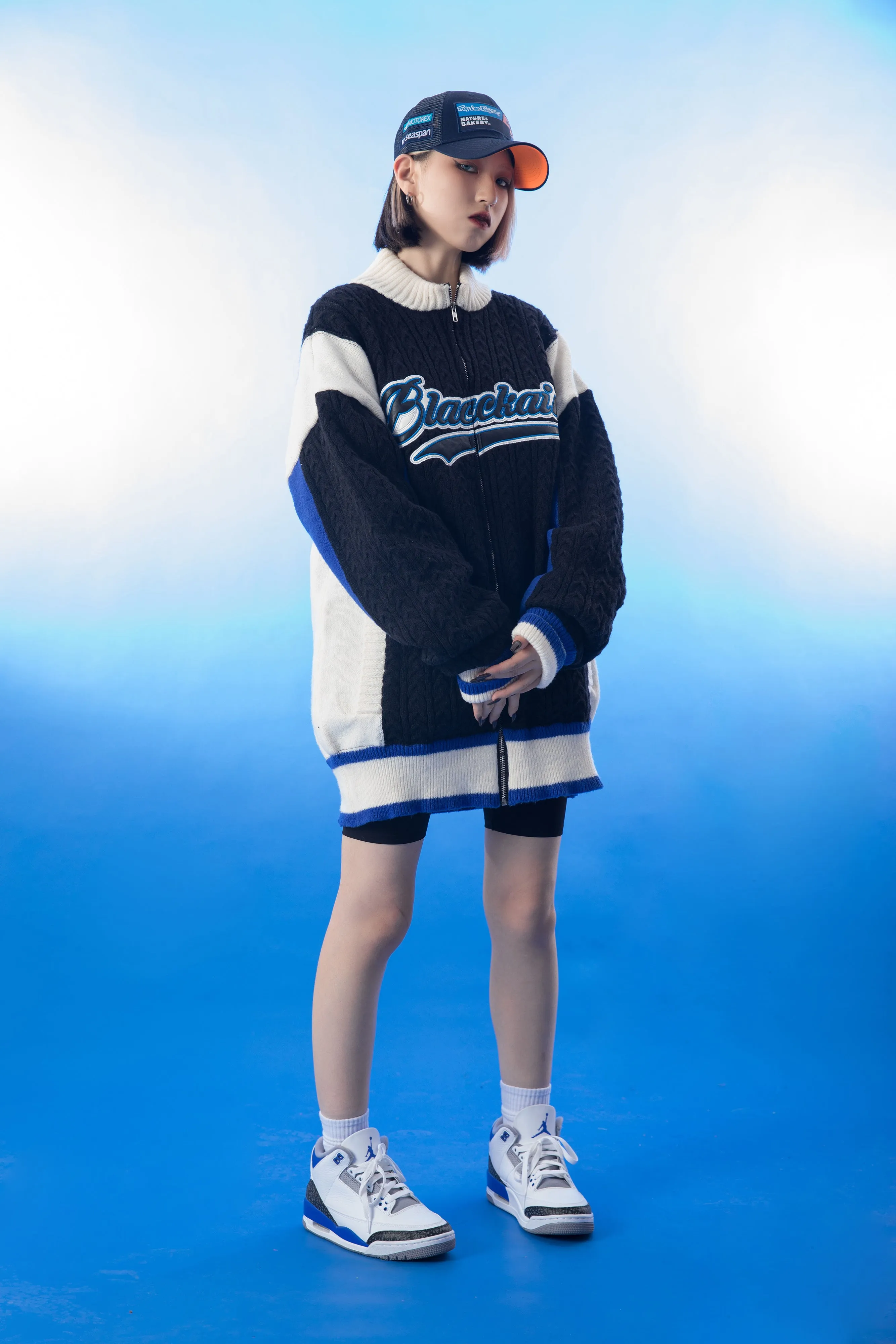 BASEBALL womens sweater jacket