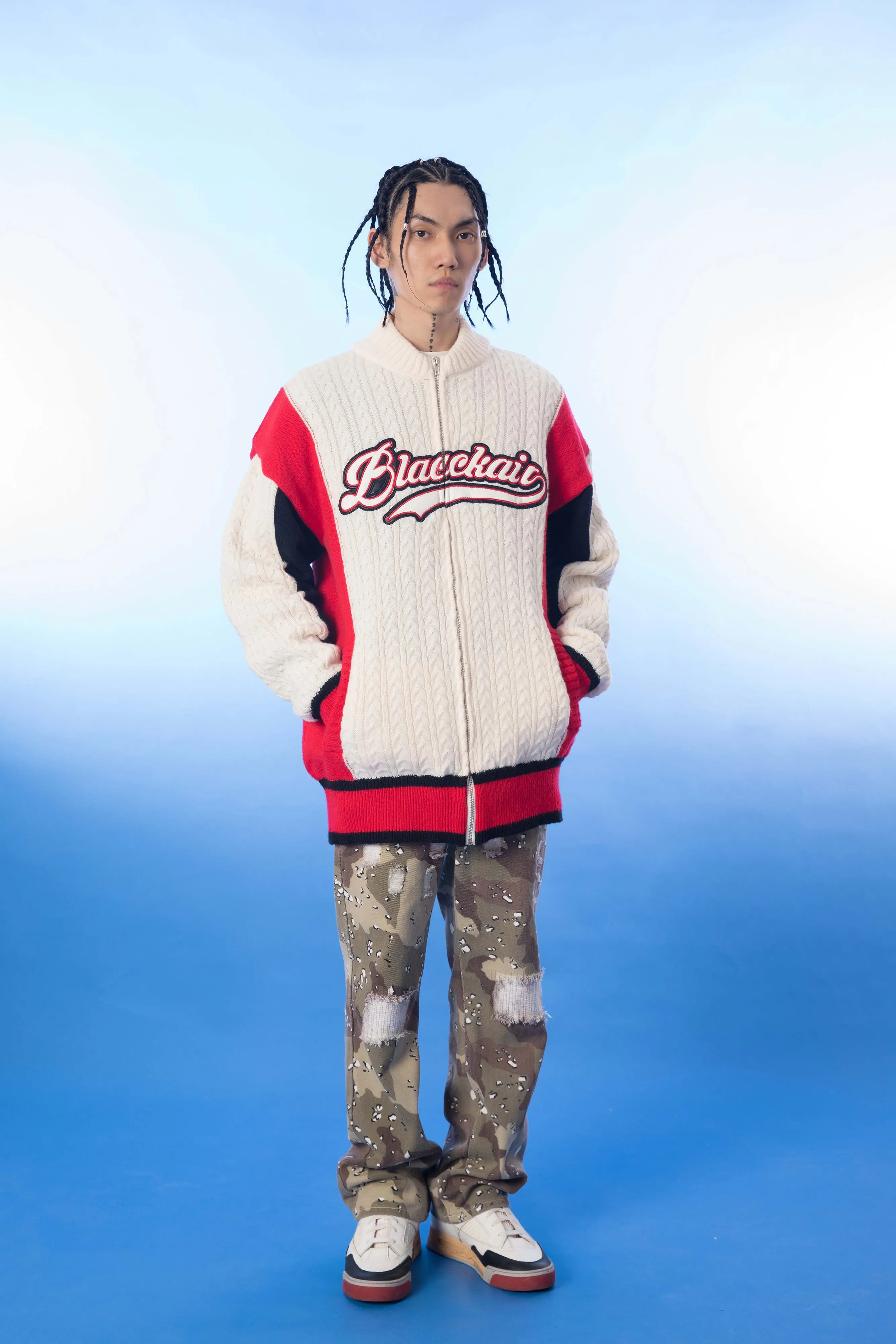 BASEBALL womens sweater jacket