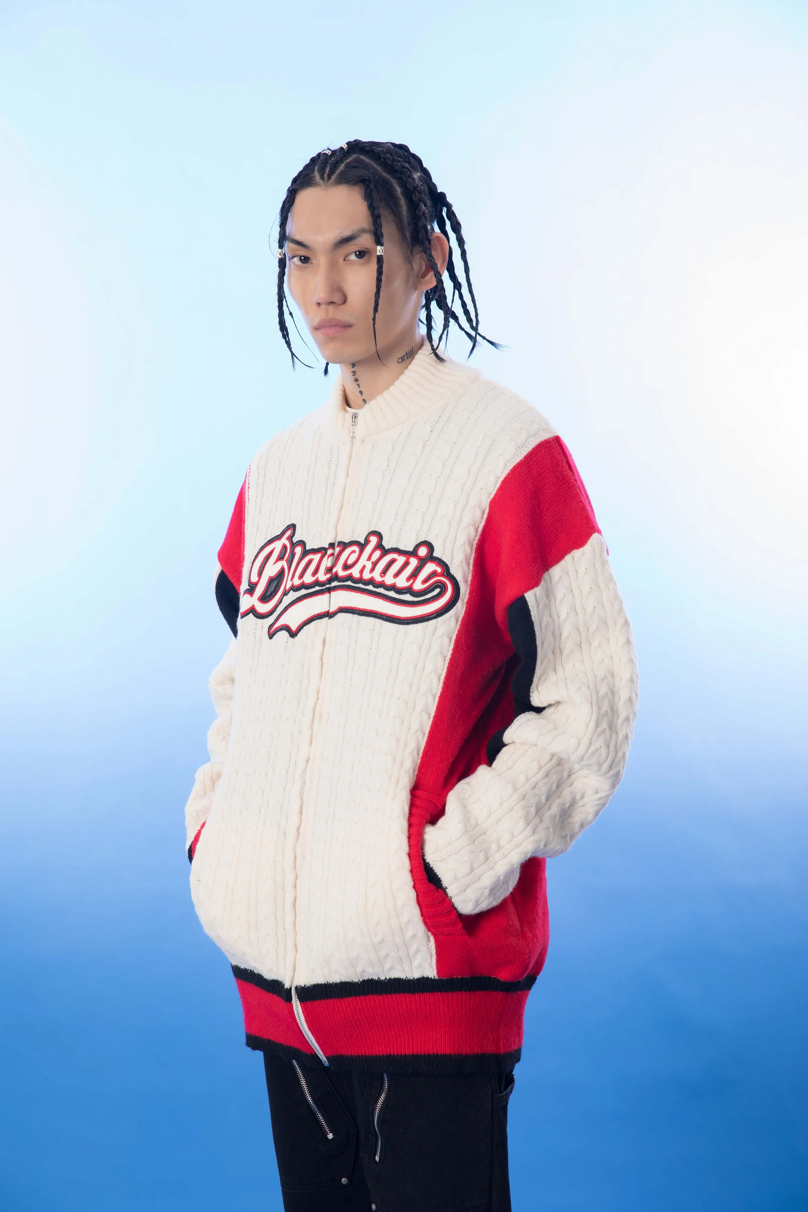 BASEBALL womens sweater jacket