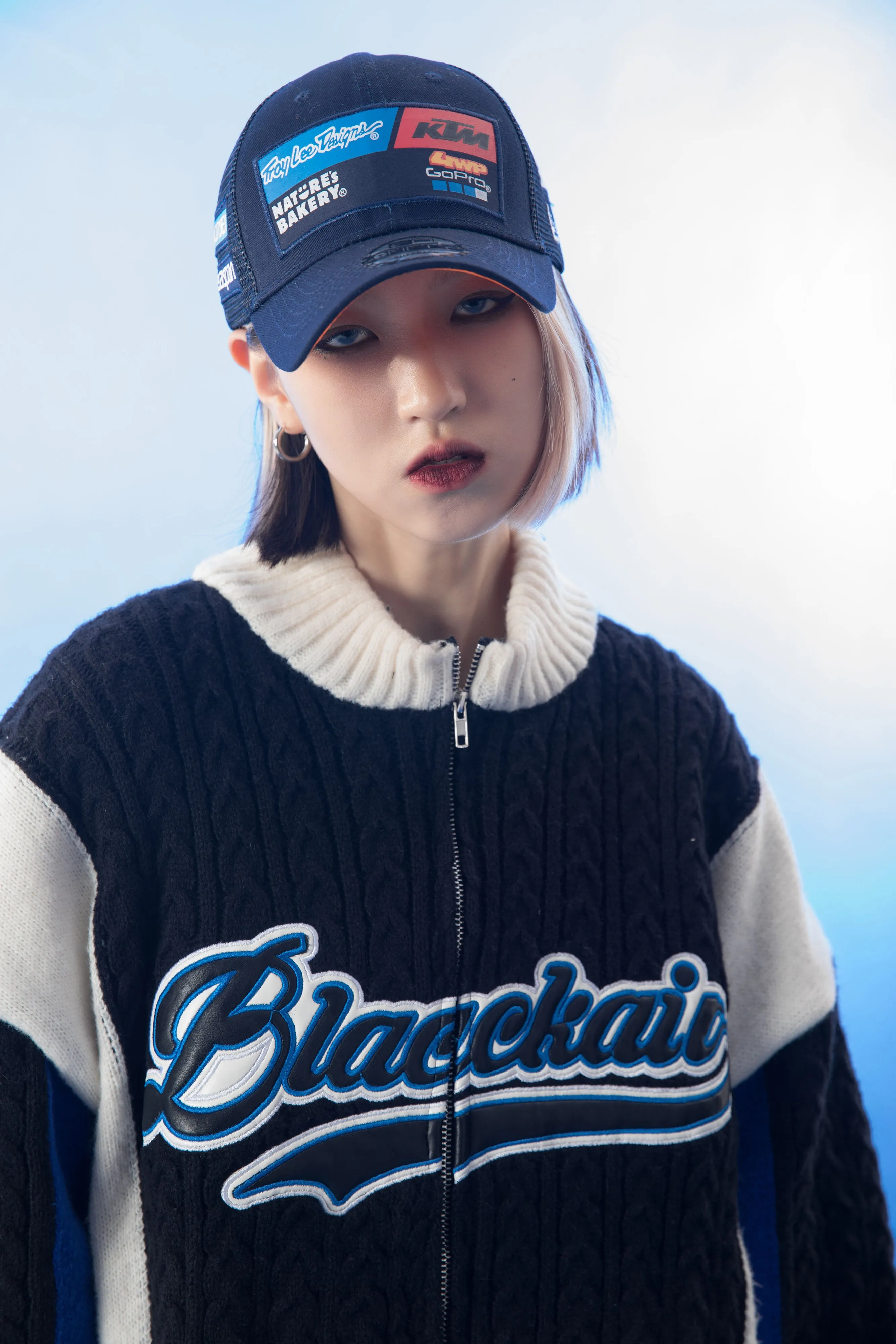 BASEBALL womens sweater jacket
