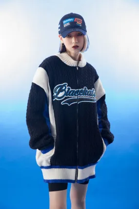 BASEBALL womens sweater jacket
