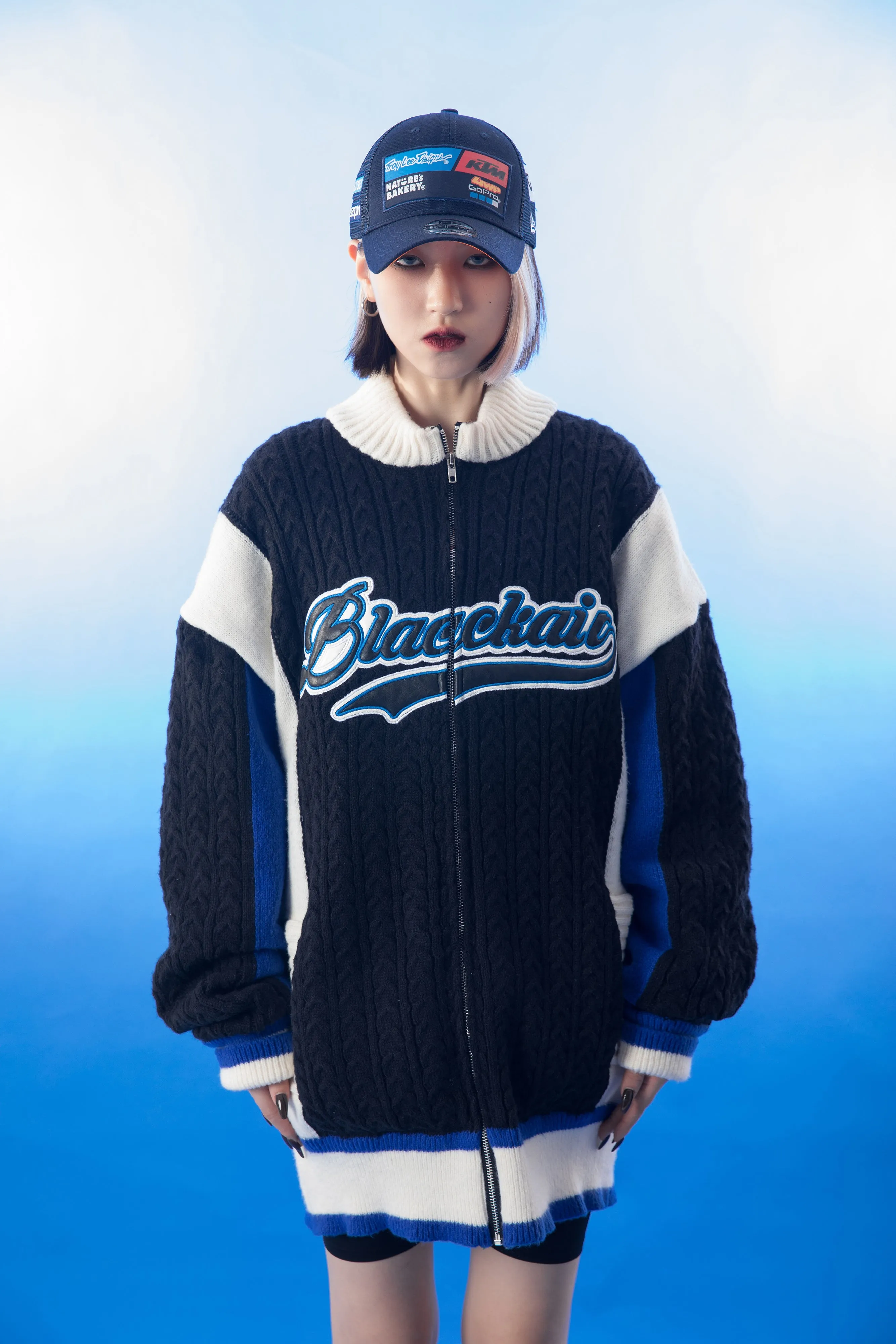 BASEBALL womens sweater jacket
