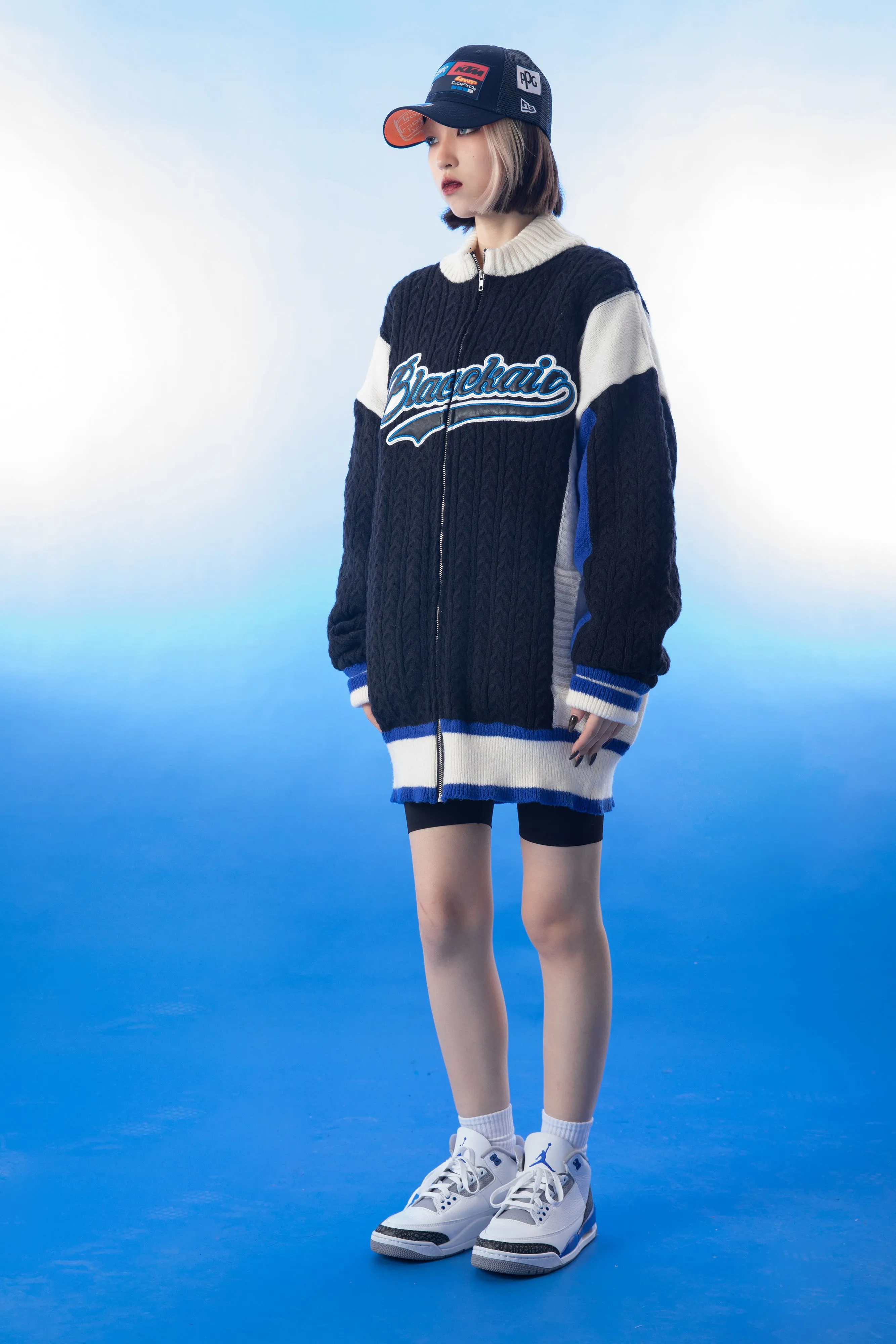 BASEBALL womens sweater jacket