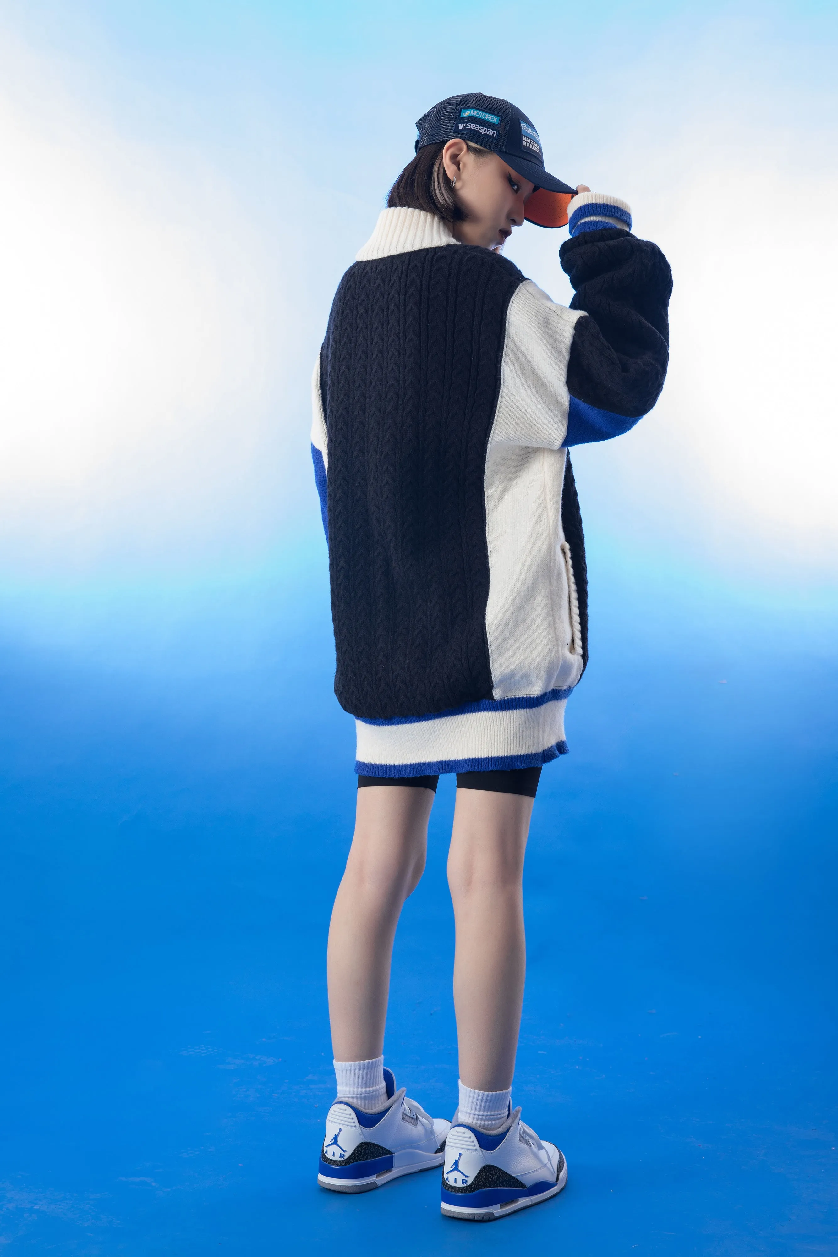 BASEBALL womens sweater jacket