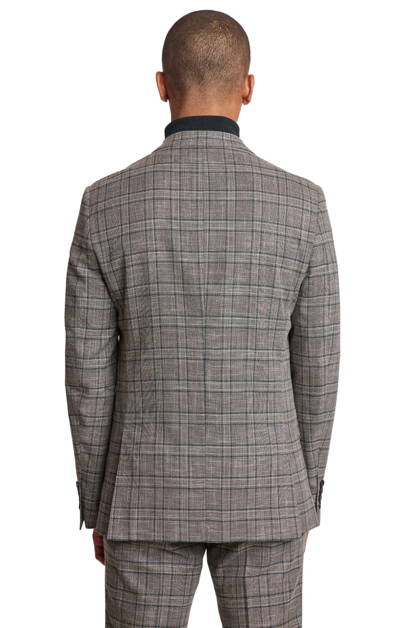 Dover Notch Jacket - slim - Tan Forest Gold Check