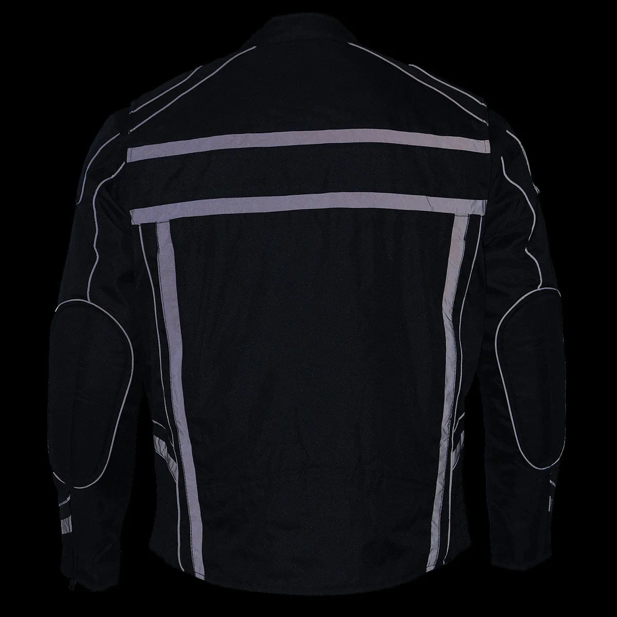 Milwaukee Leather MPM1740 Men's Black Vented Textile Jacket with