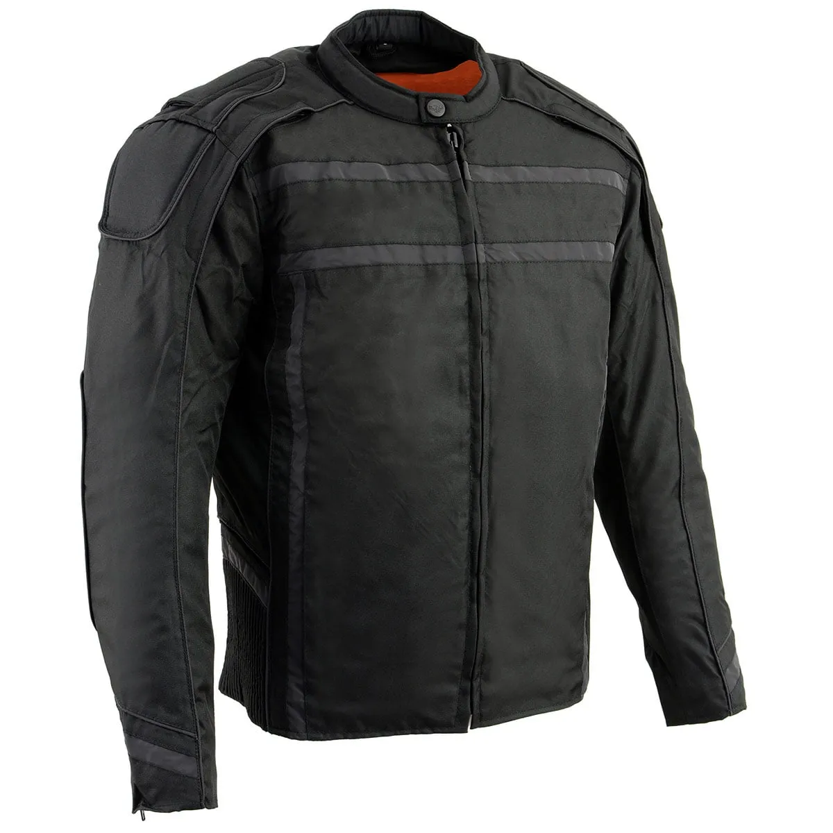 Milwaukee Leather MPM1740 Men's Black Vented Textile Jacket with