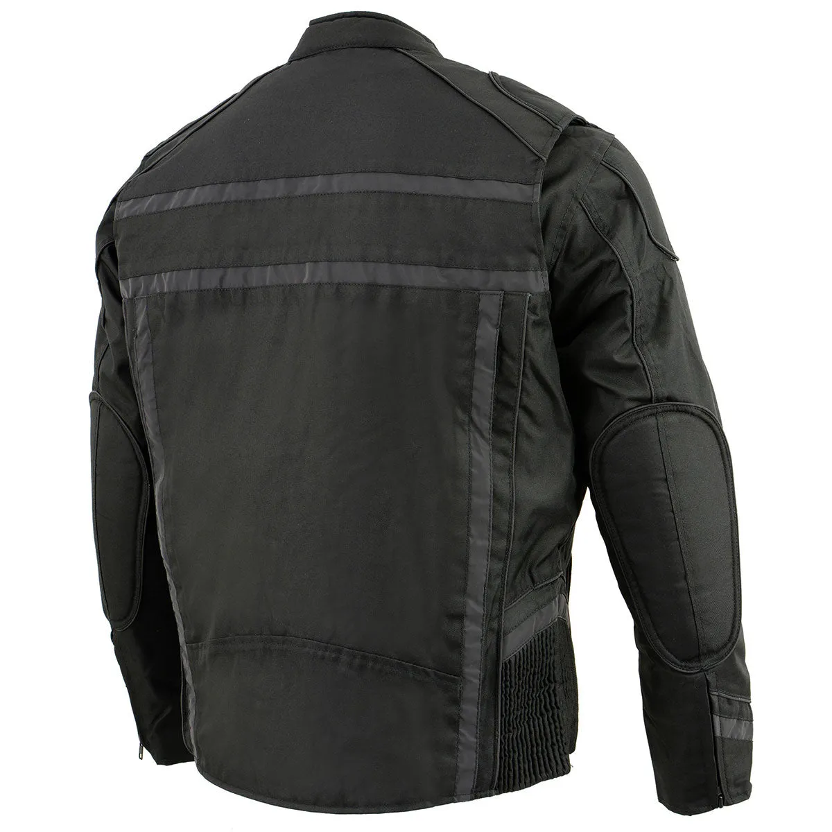 Milwaukee Leather MPM1740 Men's Black Vented Textile Jacket with