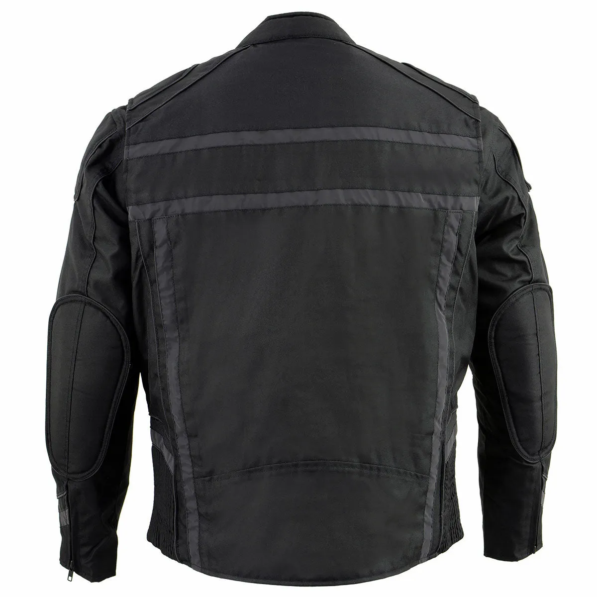Milwaukee Leather MPM1740 Men's Black Vented Textile Jacket with