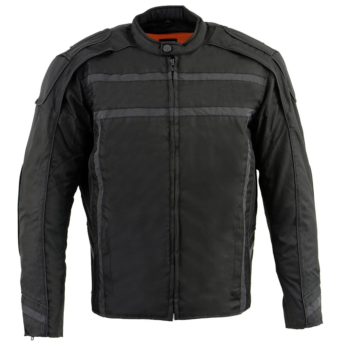 Milwaukee Leather MPM1740 Men's Black Vented Textile Jacket with