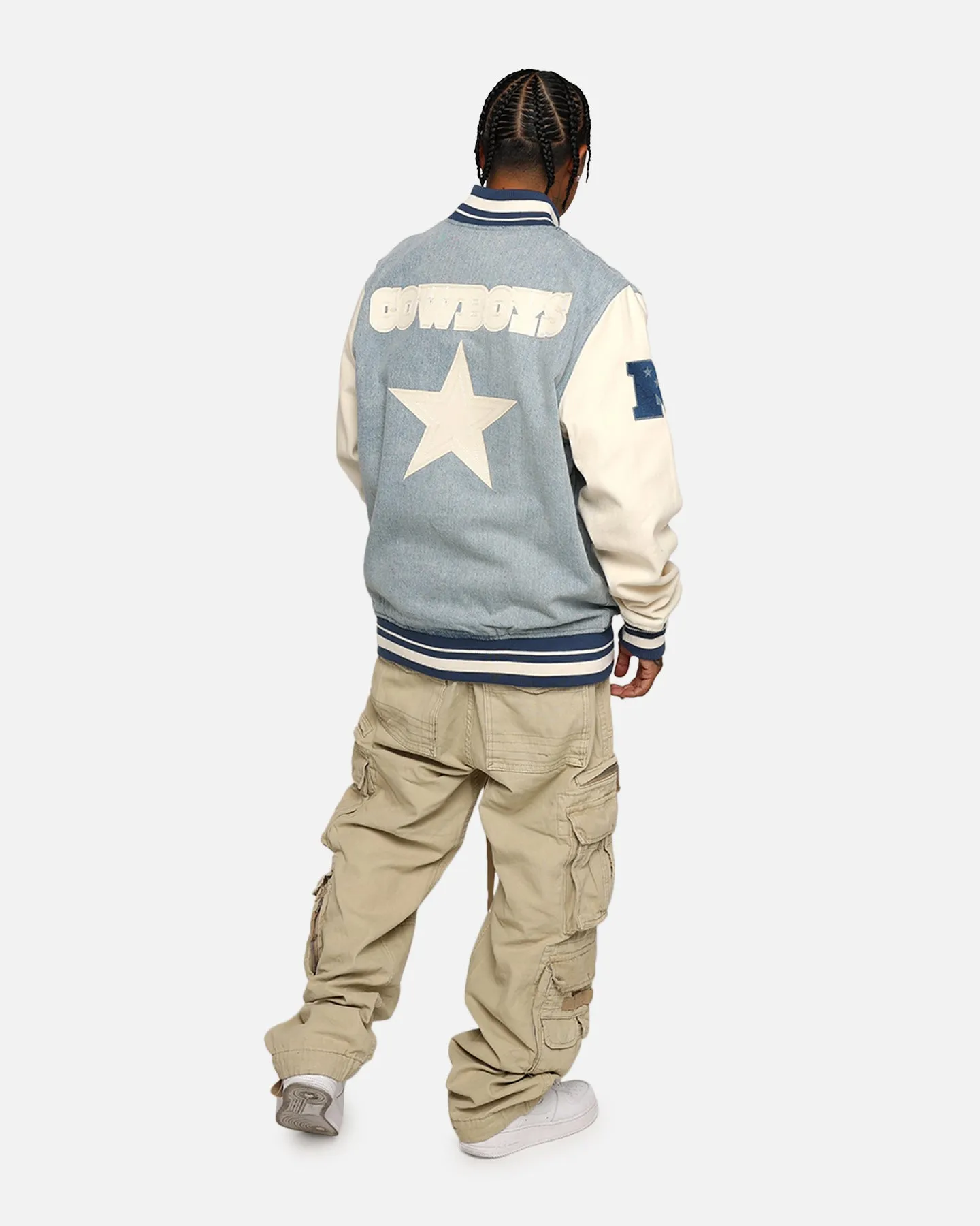 Pro Standard Dallas Cowboys Varsity Denim Jacket Denim/Linen