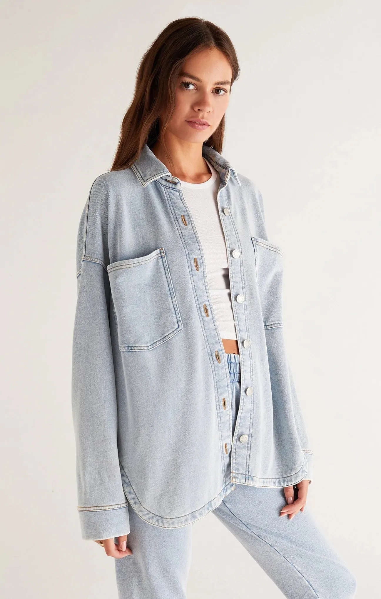 Z SUPPLY - ALL DAY KNIT DENIM JACKET