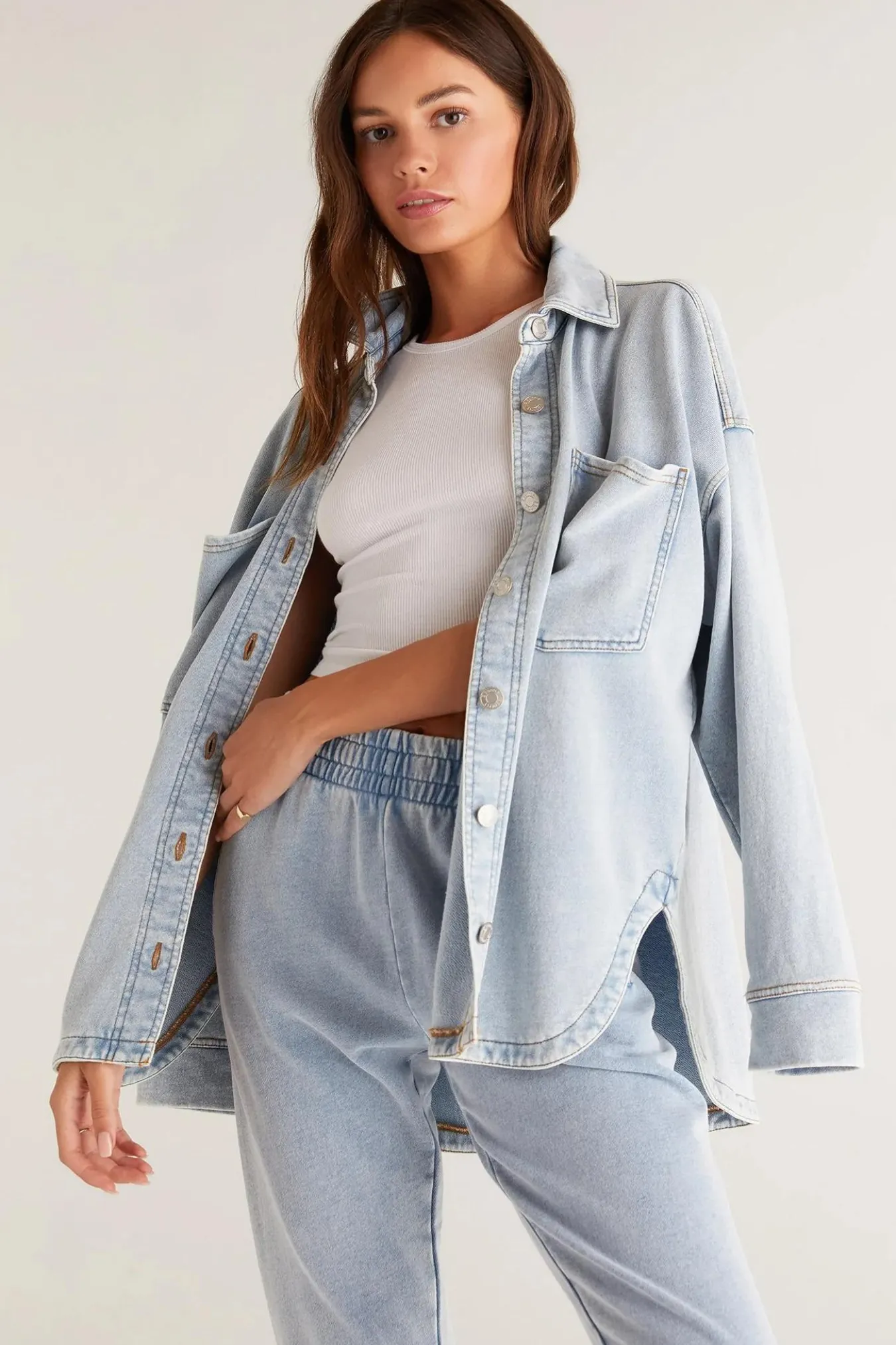 Z SUPPLY - ALL DAY KNIT DENIM JACKET